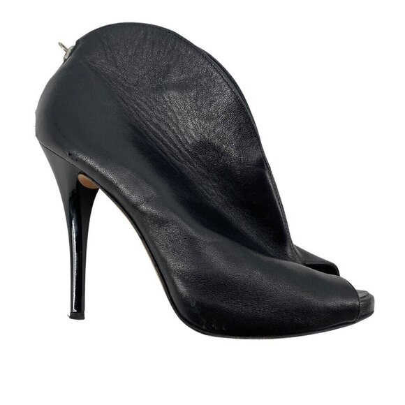 Giuseppe Zanotti Open Toe Ankle Lamb Leather Stiletto Booties Size 37 / US 7 - Picture 3 of 12